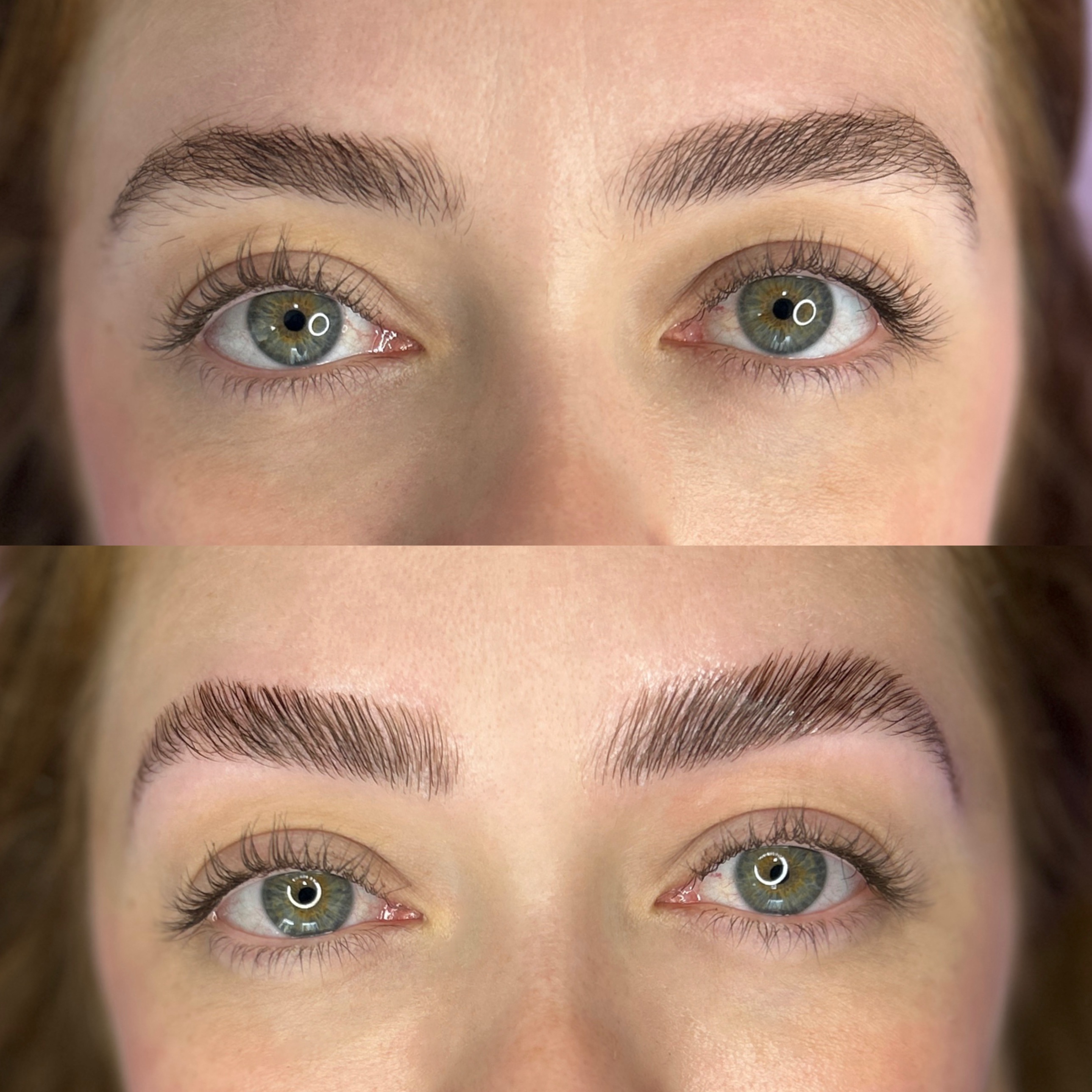 Antes e depois — Brow Lamination