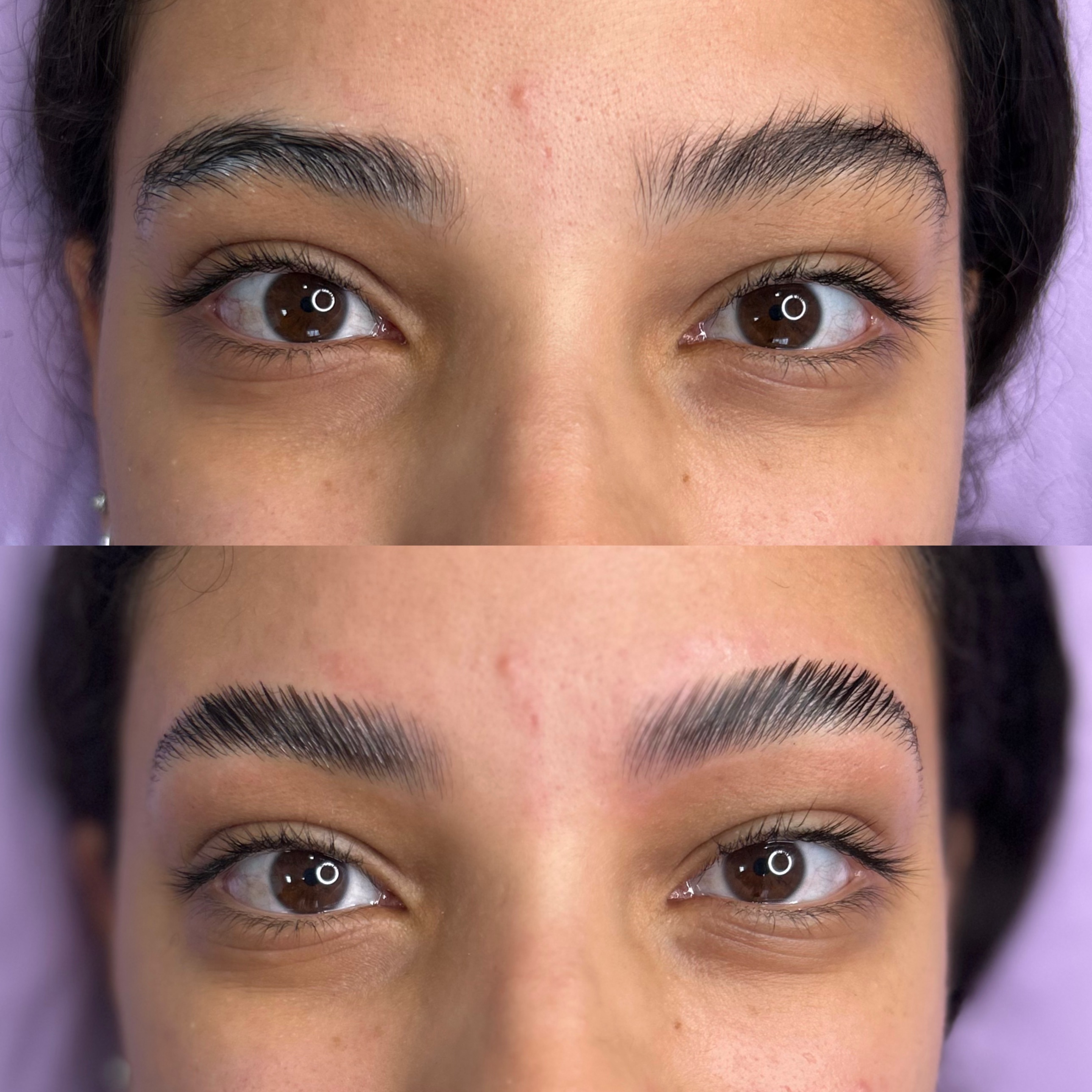 Antes e depois — Brow Lamination